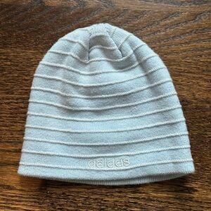 Adidas light blue winter beanie hat